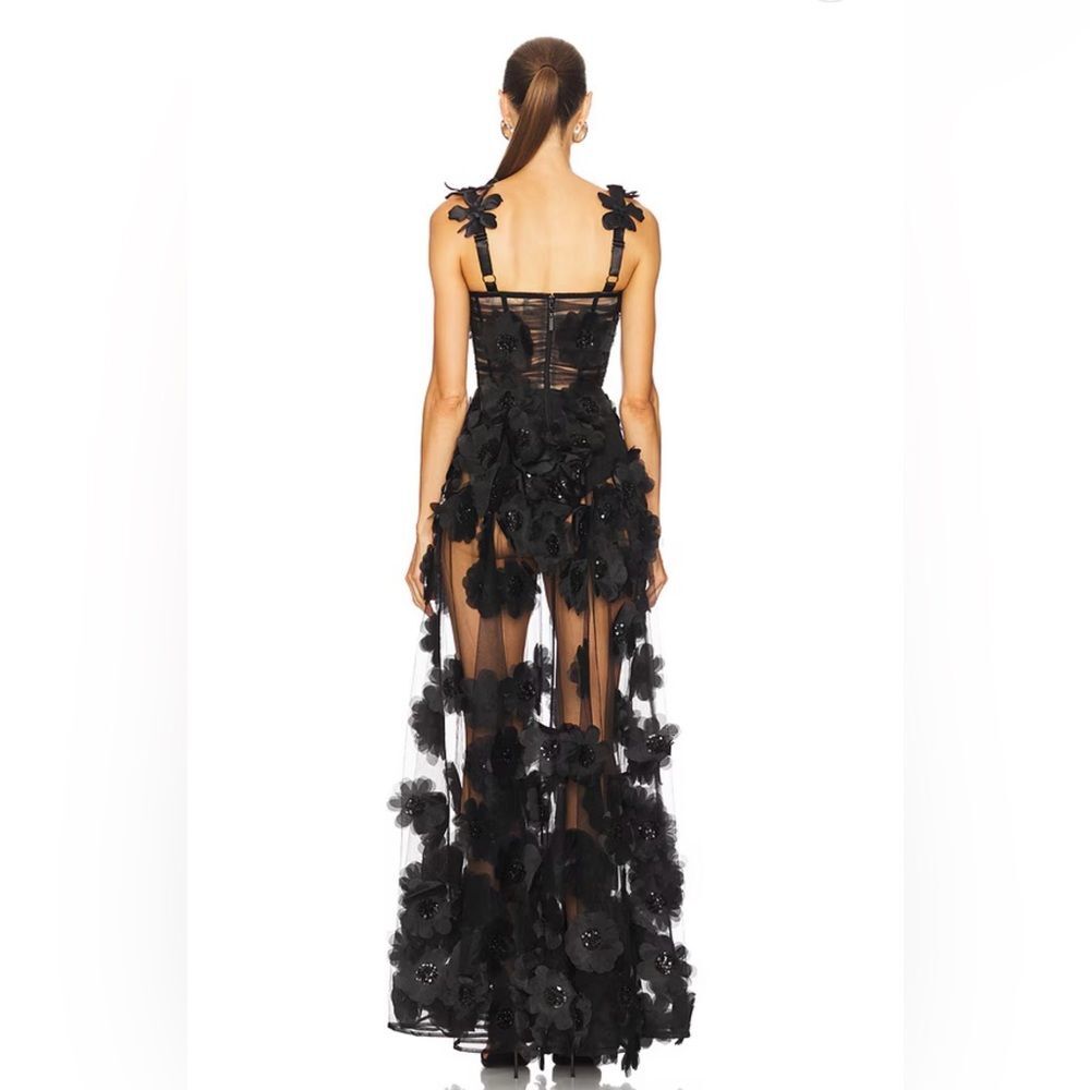 NWOT BRONX AND BANCO Rosalie Noir Gown in Black, evening maxi dress - Picture 3 of 15